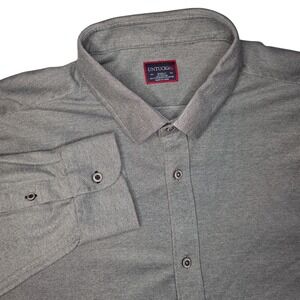UNTUCKit Men's XXXL‎ Long Sleeve Button Down Shirt Gray Coolmax Polyester Blend